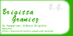brigitta granicz business card
