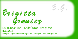 brigitta granicz business card